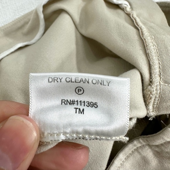 Tory Burch zipper front logo crop khaki pants size 0 - Picture 10 of 10